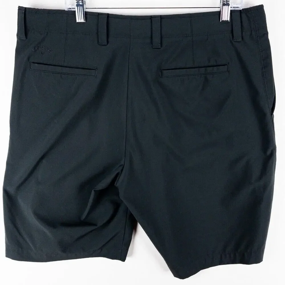Callaway Golf Shorts Lot of 2 Mens 38x10 Flat Front Gray Black Stretch